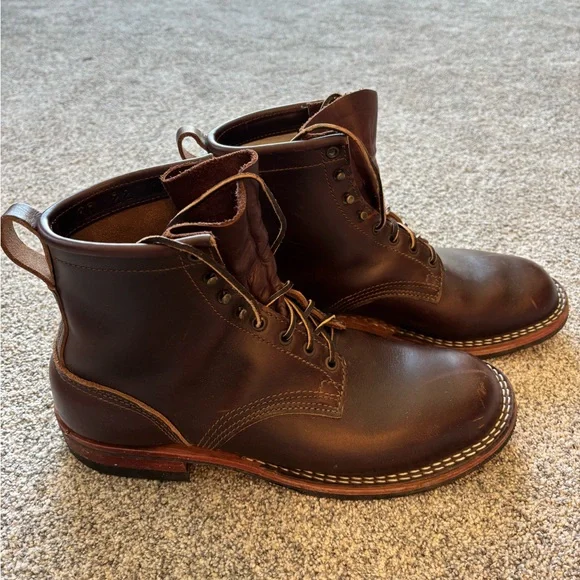 Nick’s Classic Falcon Dark Brown Leather Men's Boots - Picture 3 of 8
